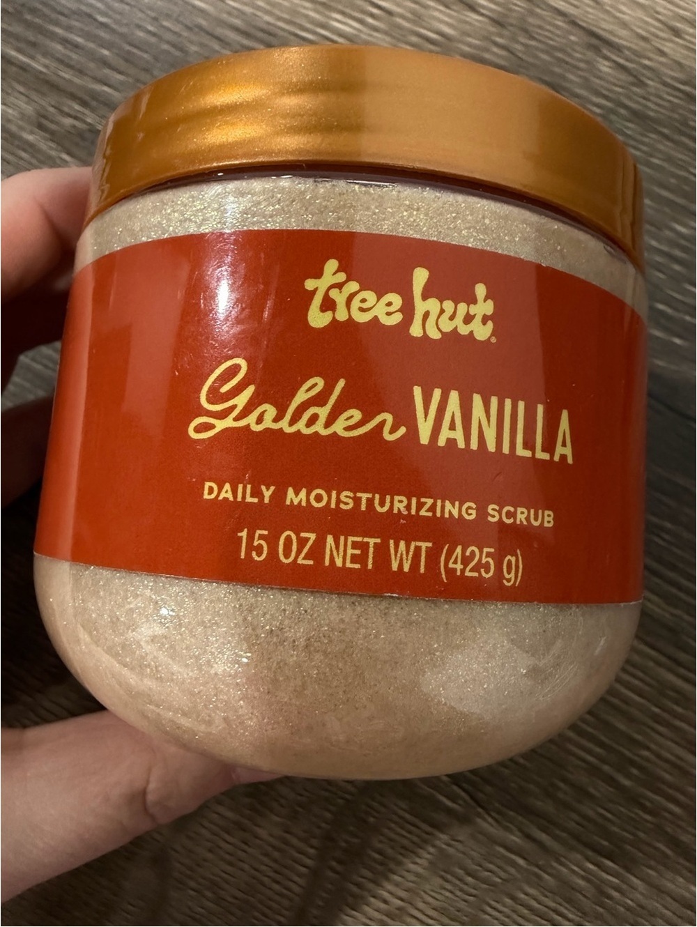 Tree Hut Golden Vanilla Moisturizing Body Scrub In-Shower Hydration 15 oz NEW